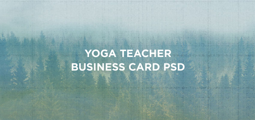 Yoga Teacher Business Card PSD